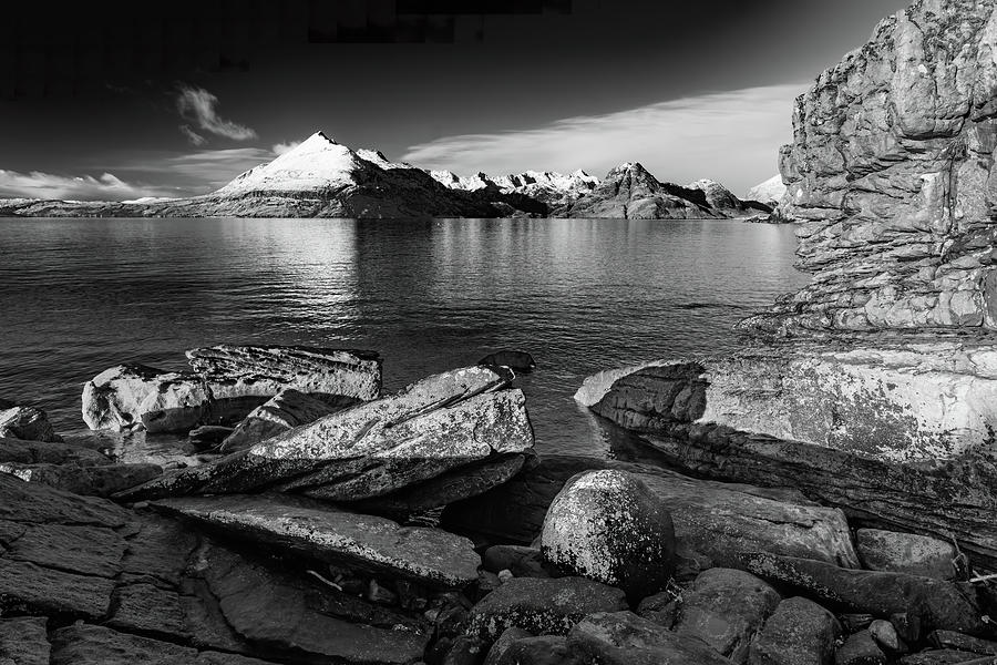 Black And White Photograph - Cuillin Hills from Elgol, Isle of Skye #1 by Peter OReilly
