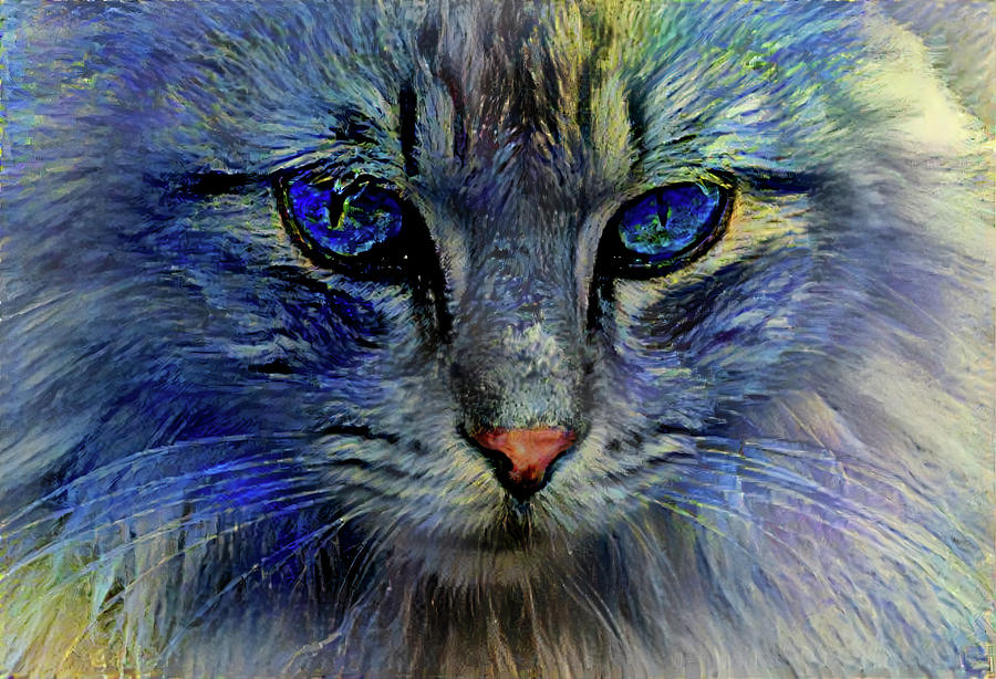 Custom Cat Portraits From Your Photo #1 Digital Art by Jacob Folger