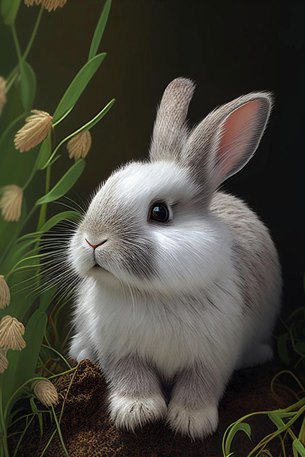 Cute Bunny Rabbit Digital Art by Nate Chisley - Fine Art America