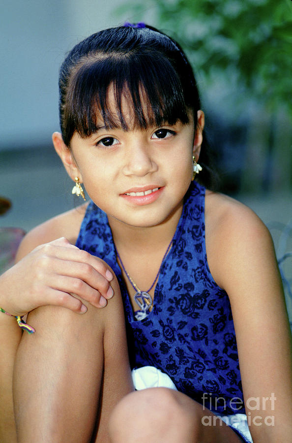 Cute Hispanic Girl Face Photograph By Wernher Krutein
