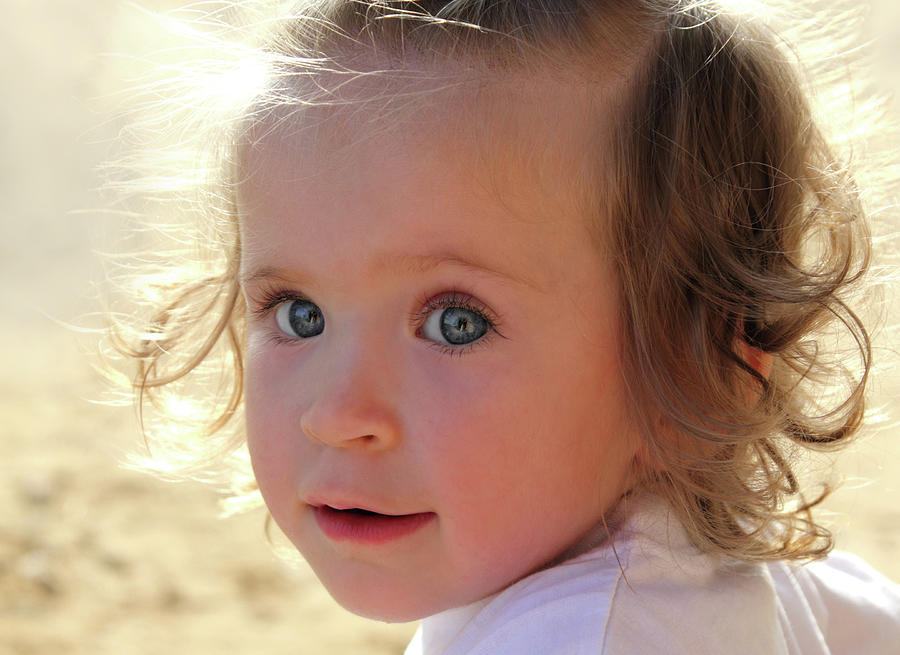 Cute Little Girl Portrait #1 Photograph by Mikhail Kokhanchikov