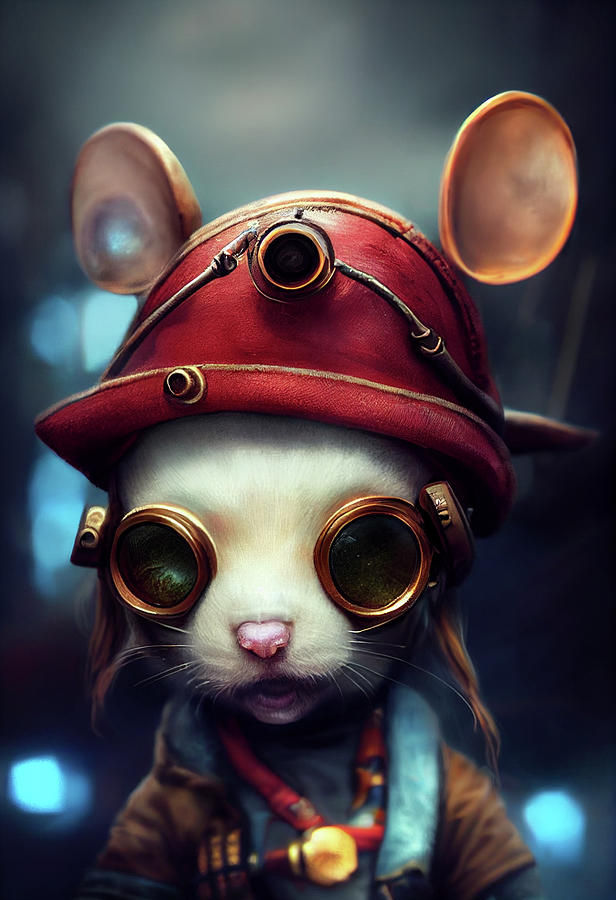 Cute Mouse Dressed as a Pirate Digital Art by AJ Etheridge - Pixels