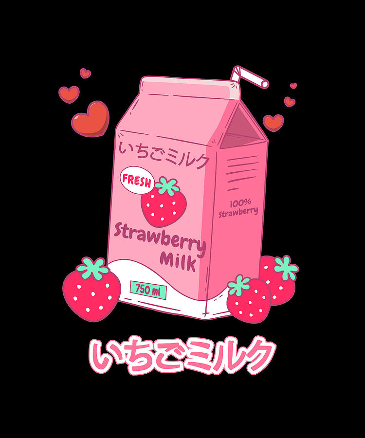 Kawaii Strawberry Milk Tumbler 20oz Cute Pink Kawaii Strawberry