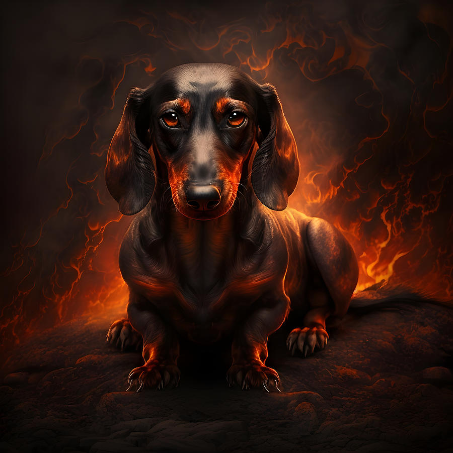 Dachshunds from Hell #5 by Betty Bentlay Digital Art by Ava Felsenstein ...