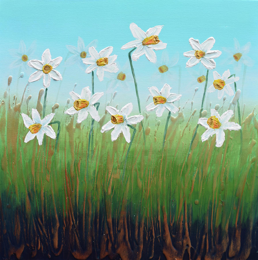 Daffodils Painting by Amanda Dagg