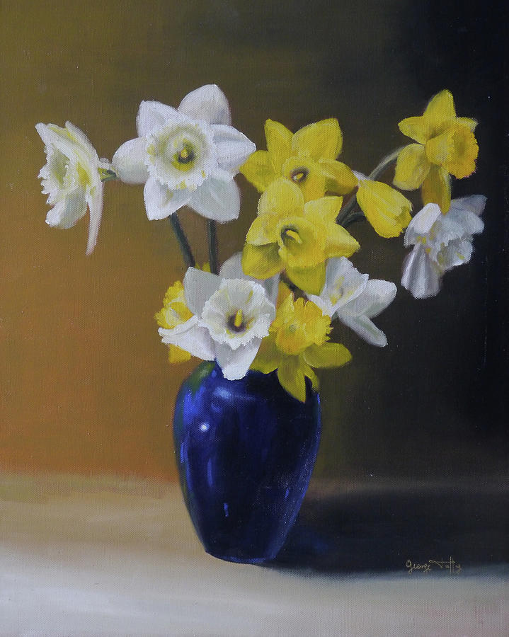 Daffodils #1 Painting by George Tuffy