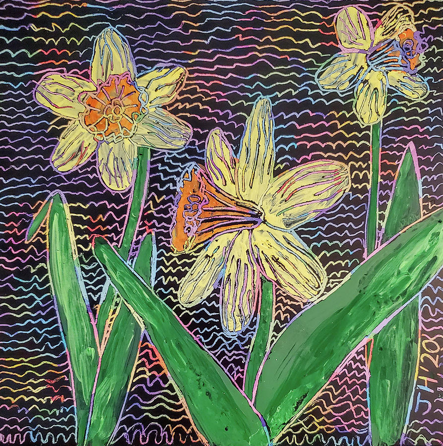 Daffodils #1 Painting by Jean Haynes