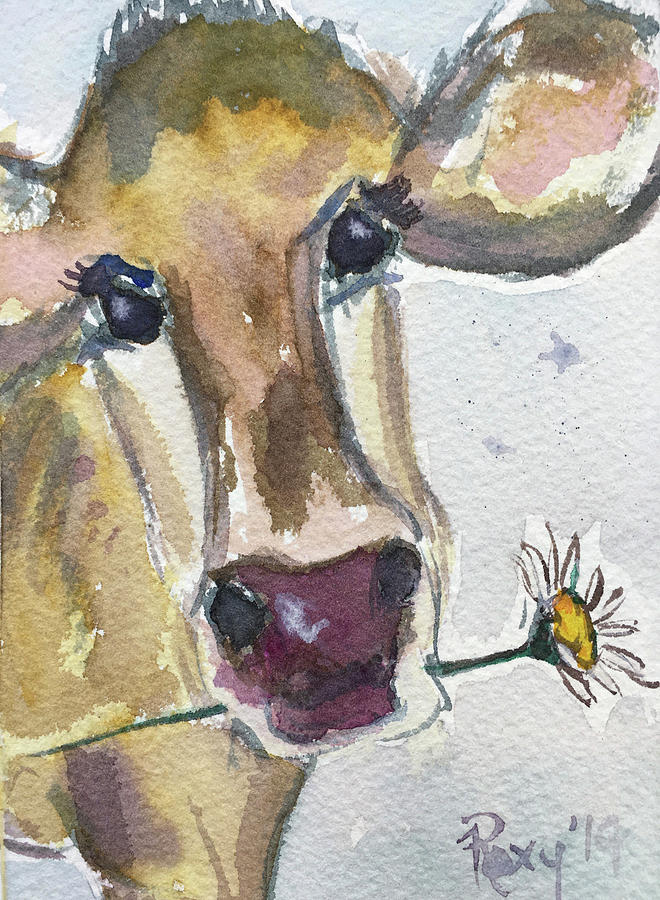Daisy Painting by Roxy Rich