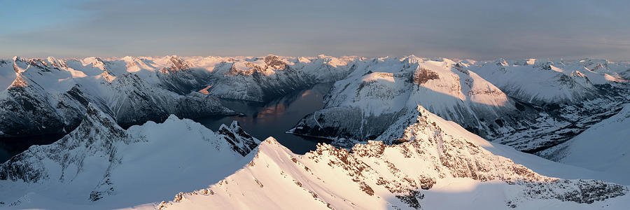 Dalegubben Mountain Hjorundfjord Norangsfjord fjords Norway aer #1 Photograph by Sonny Ryse