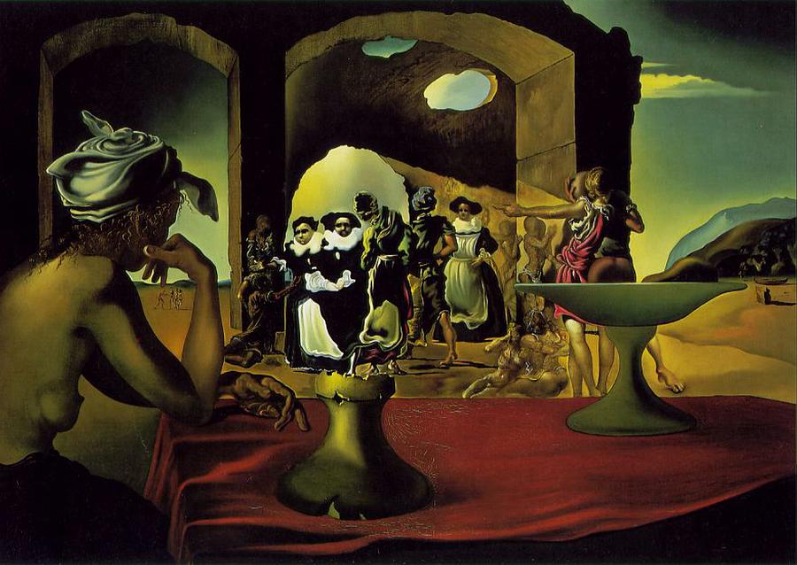 Dali.slave Market With The Disappearing Bust Of Voltaire #1 Mixed Media by World Art Collective