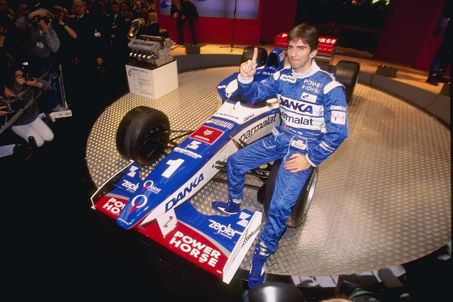 Damon Hill of Great Britain sits in the new car #1 Photograph by Michael Cooper