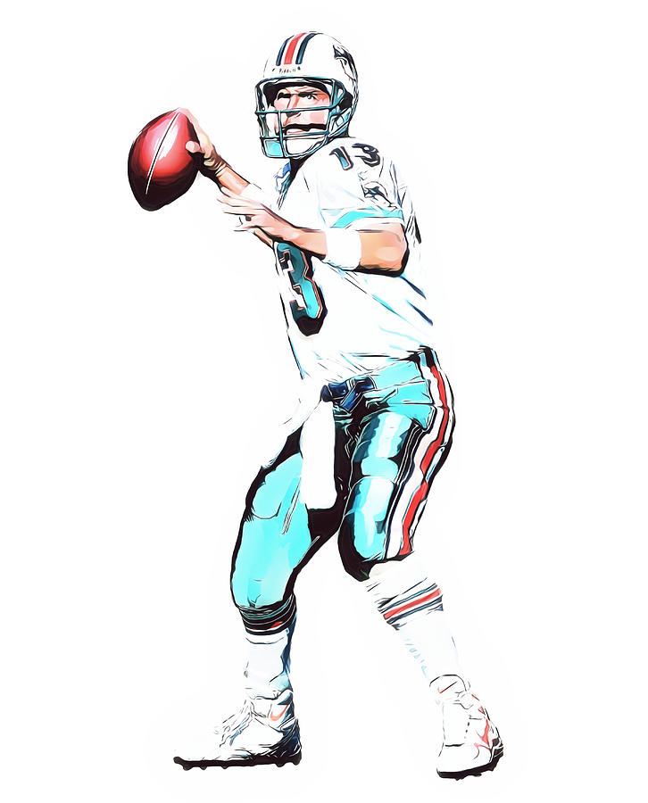 Dan Marino Miami Dolphins Jersey Art Jigsaw Puzzle by Joe Hamilton - Pixels