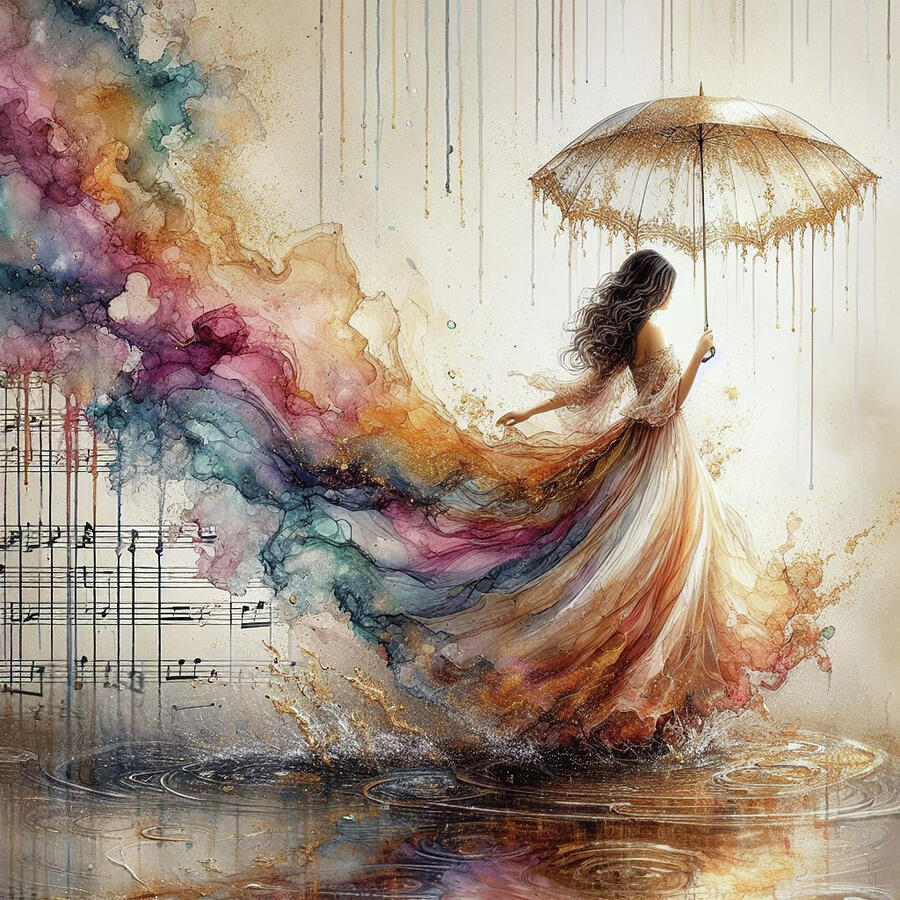 Dance In The Rain #1 Digital Art by Christine Cholowsky