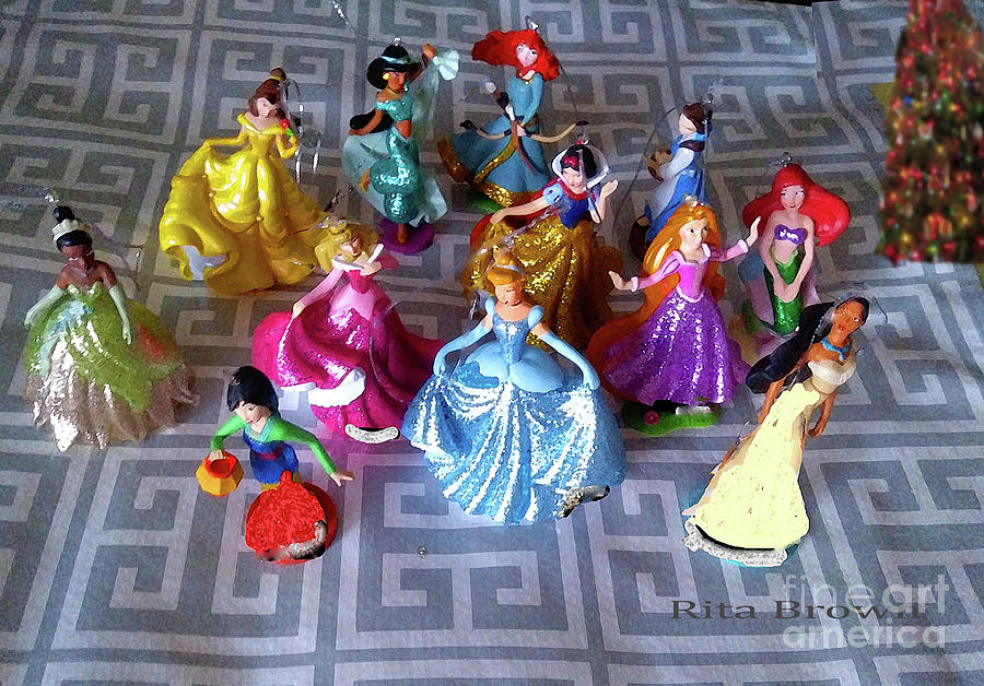 Dance of the Fairytale Princesses #2 Mixed Media by Rita Brown