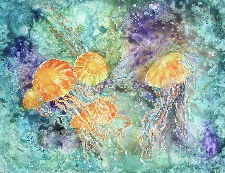 Dance of the Sirens #1 Painting by Edie Schneider