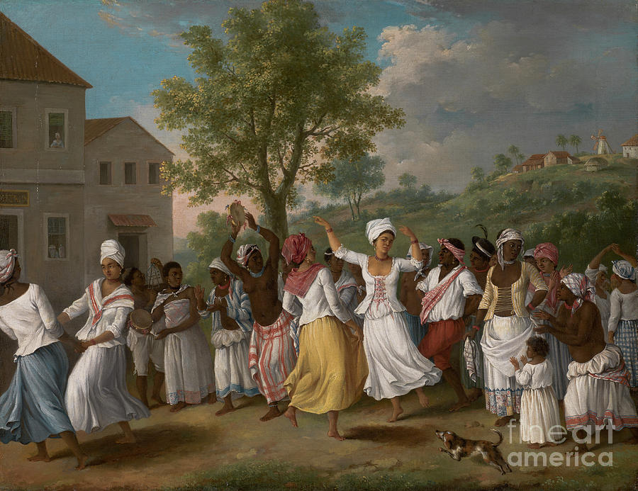 Dancing Scene in the West Indies Painting by Agostino Brunias - Fine ...