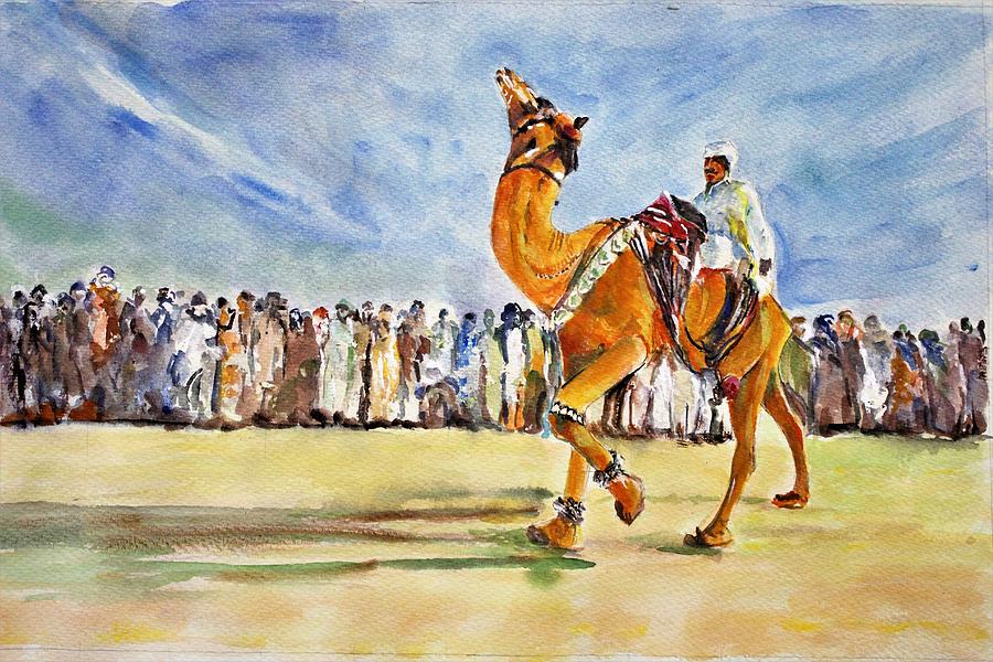 Dancing steps #1 Painting by Khalid Saeed