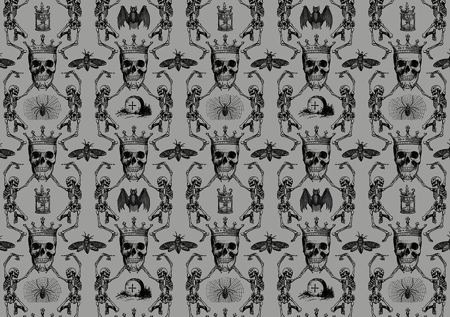 Dancing with Death Pattern #1 Digital Art by Eclectic at Heart