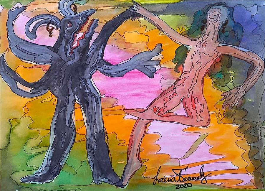 Dancing With My Shadow Painting by Lorena Fernandez