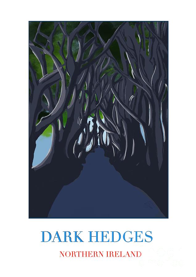 Dark Hedges #1 Digital Art by Lidija Ivanek - SiLa