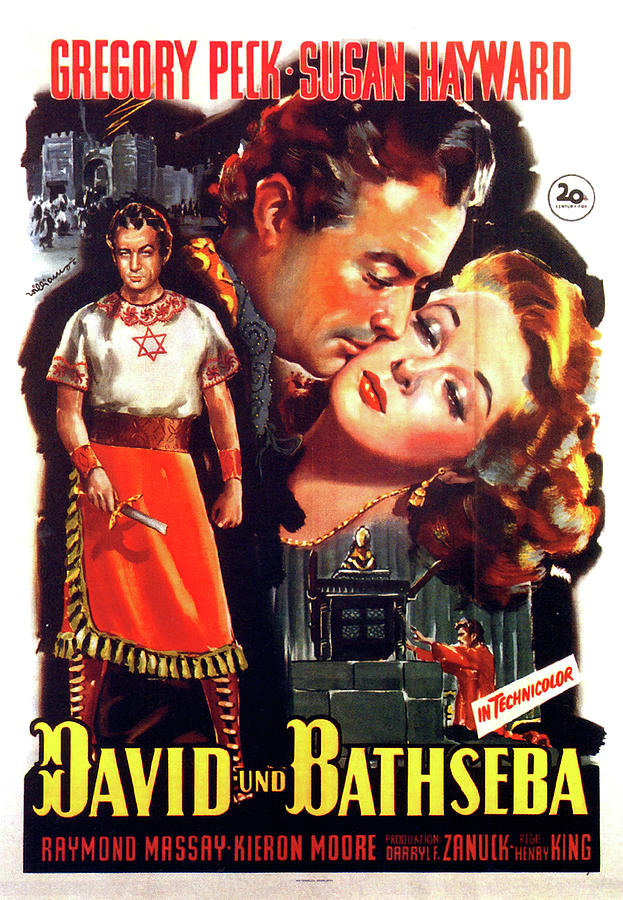 Gregory Peck Mixed Media - David and Bathsheba, with Gregory Peck and Susan Hayward, 1951 #2 by Movie World Posters