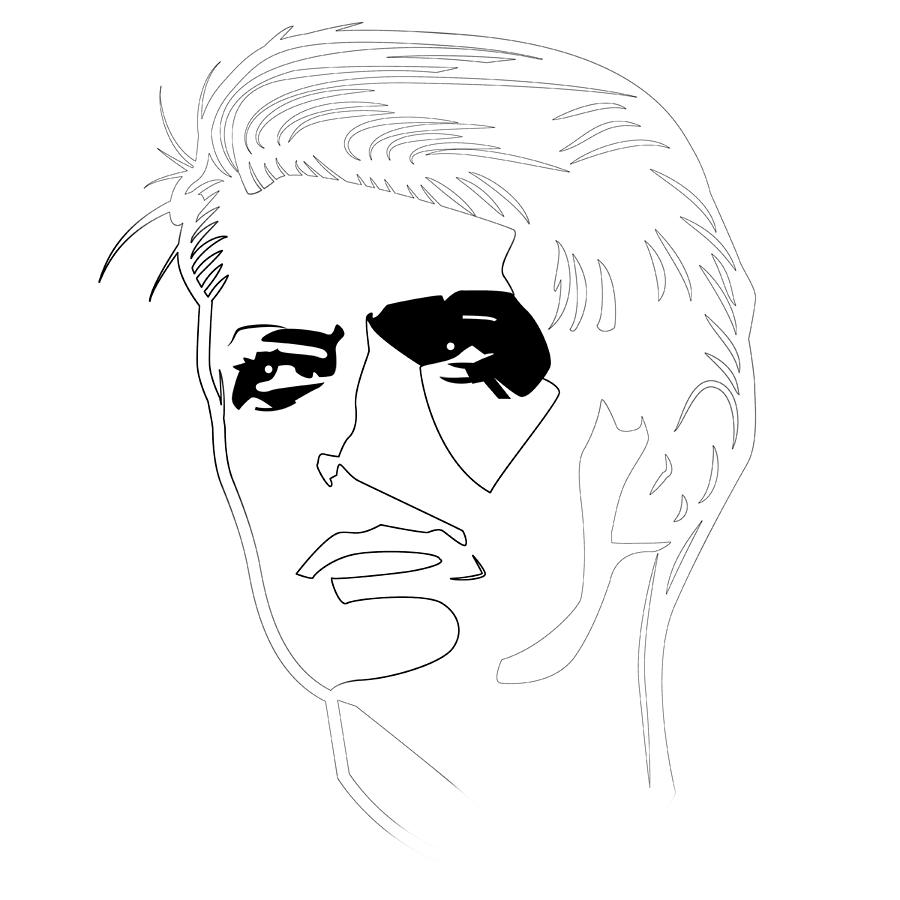 David Bowie Digital Art - David Bowie #1 by Naxart Studio