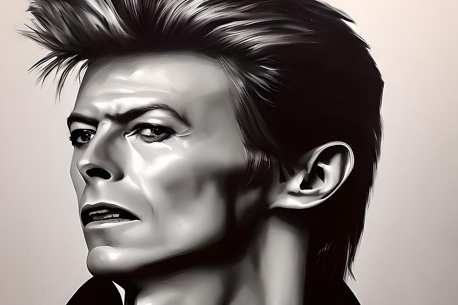 David Bowie oil painting Digital Art by Star Dreamer - Pixels