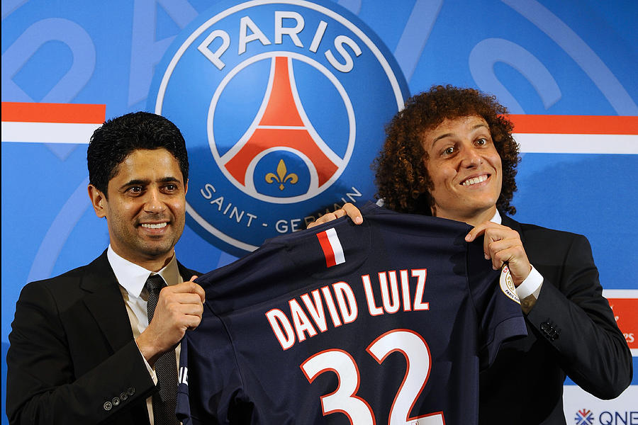 David Luiz Press Conference in Paris #1 Photograph by Frederic Stevens