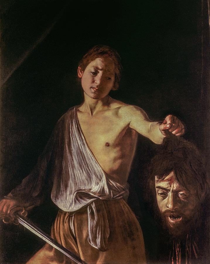 Jesus Christ Painting - David With The Head of Goliath #1 by Caravaggio