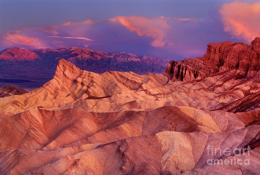 Dawn Zabriski Point Death Valley National Park California Photograph by Dave Welling