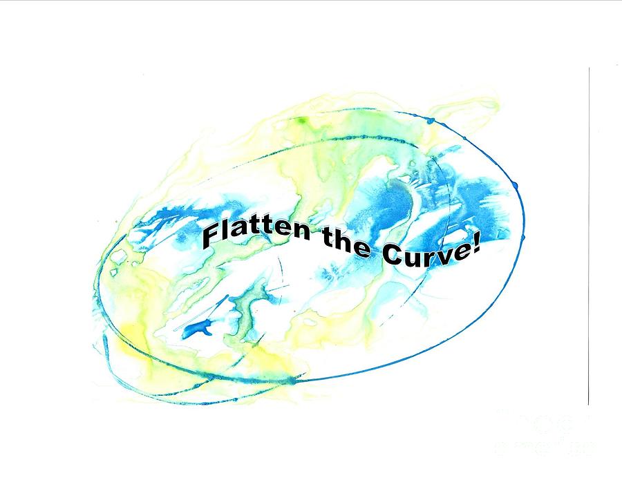 Flatten the Curve Painting by Susan Blackaller-Johnson