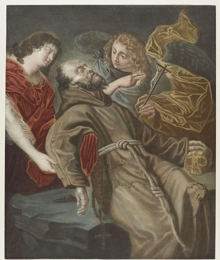 Anthony Van Dyck Painting - De dood van de heilige Franciscus  #1 by Anthony van Dyck