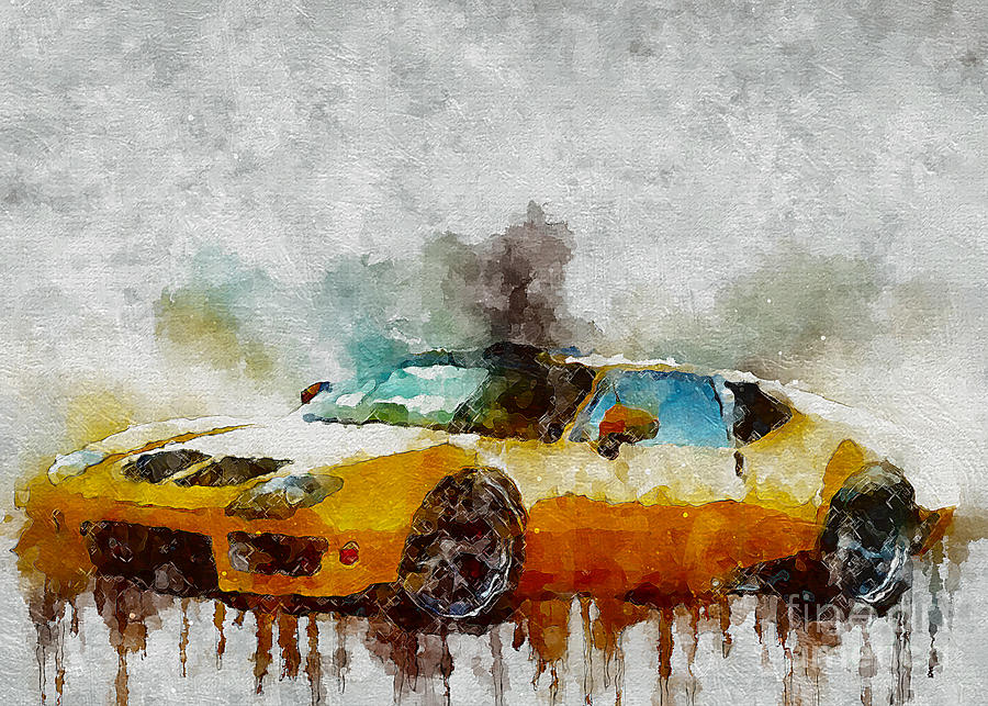 De Tomaso Pantera Ringbrothers Sport Yellow Digital Art by Marietta ...