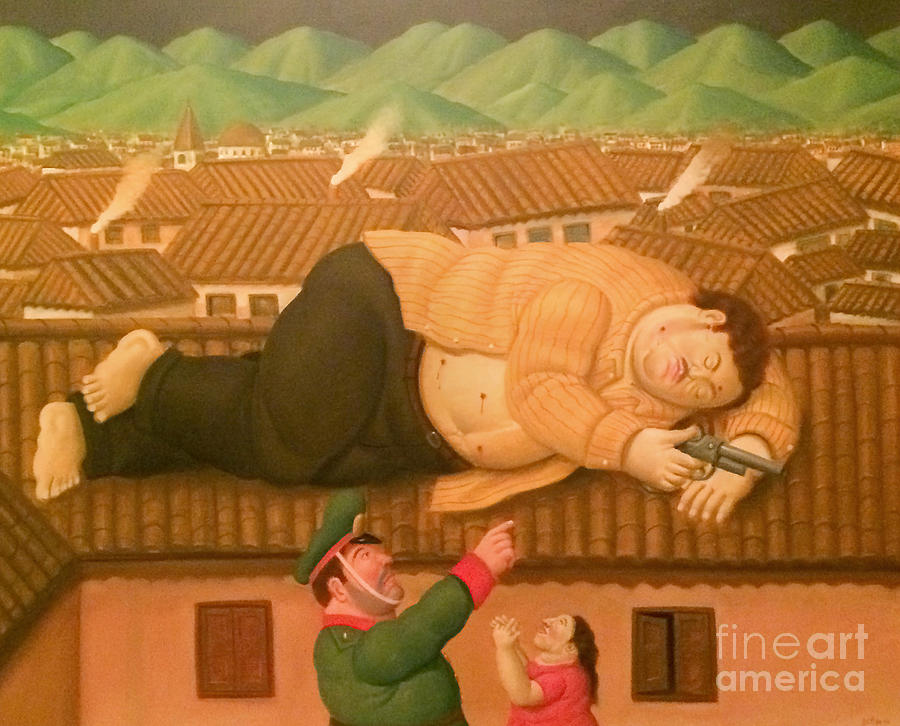 Death of Pablo Escobar #1 Painting by Fernando Botero - Fine Art America