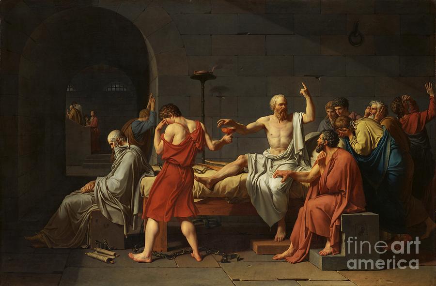 Death of Socrates #1 Painting by Jacques-Louis David