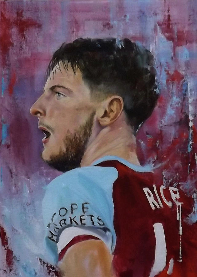 Declan Rice #1 Painting by Barry BLAKE