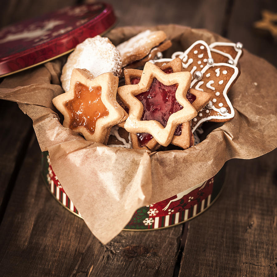 Decorated Holiday Christmas Cookies And Biscuits #1 Photograph by GMVozd