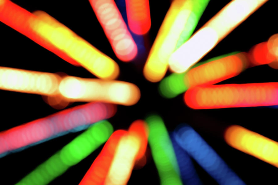 Defocused Colored Lights And Strips #1 Digital Art by Mikhail Kokhanchikov