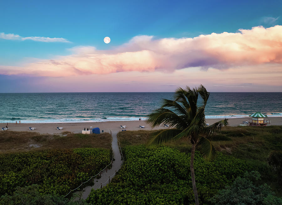 Delray Beach Full Moon #2 Photograph by John Angelo Lattanzio
