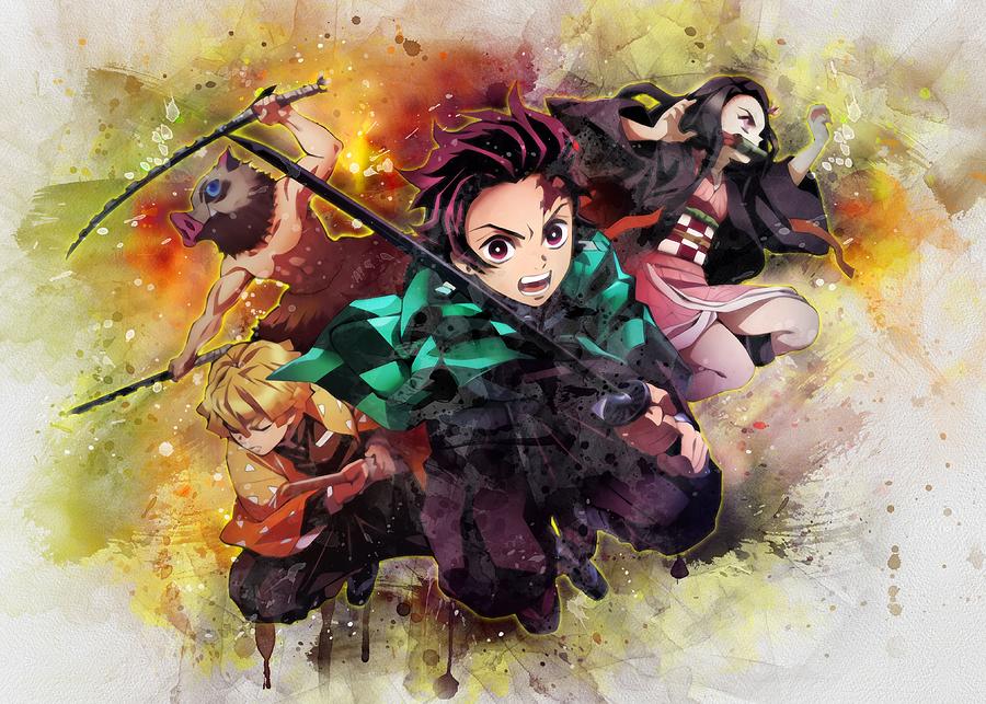 Demon Slayer Group Artwork. 