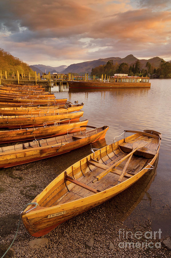 Derwent Water rowing boats, Keswick, English Lake District #1 Photograph by Neale And Judith Clark