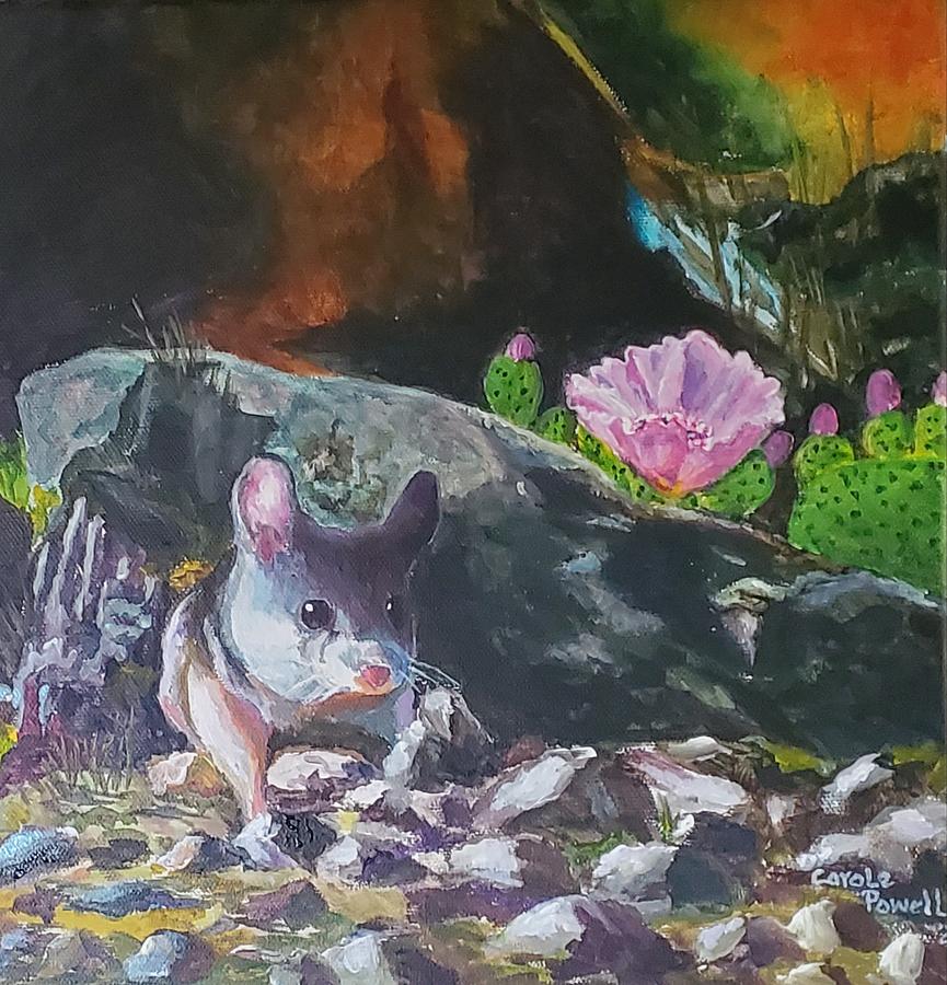 Desert Mouse #1 Painting by Carole Powell