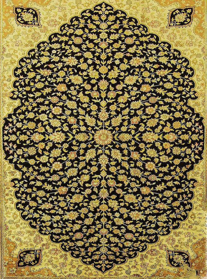 Details of hand woven carpet Photograph by Steve Estvanik