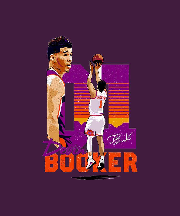Devin Booker Broken Nose Playoff Basketball Fan 01 Digital Art by Kha ...