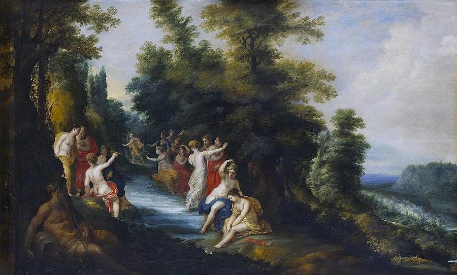 Diana and Actaeon Drawing by Jan Tilens - Fine Art America