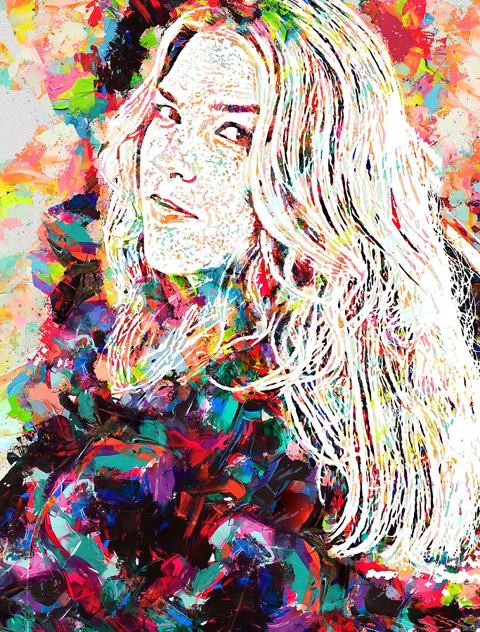 Diana Krall Canadian Jazz Pianist And Singer Oil Knife Painting Digital ...