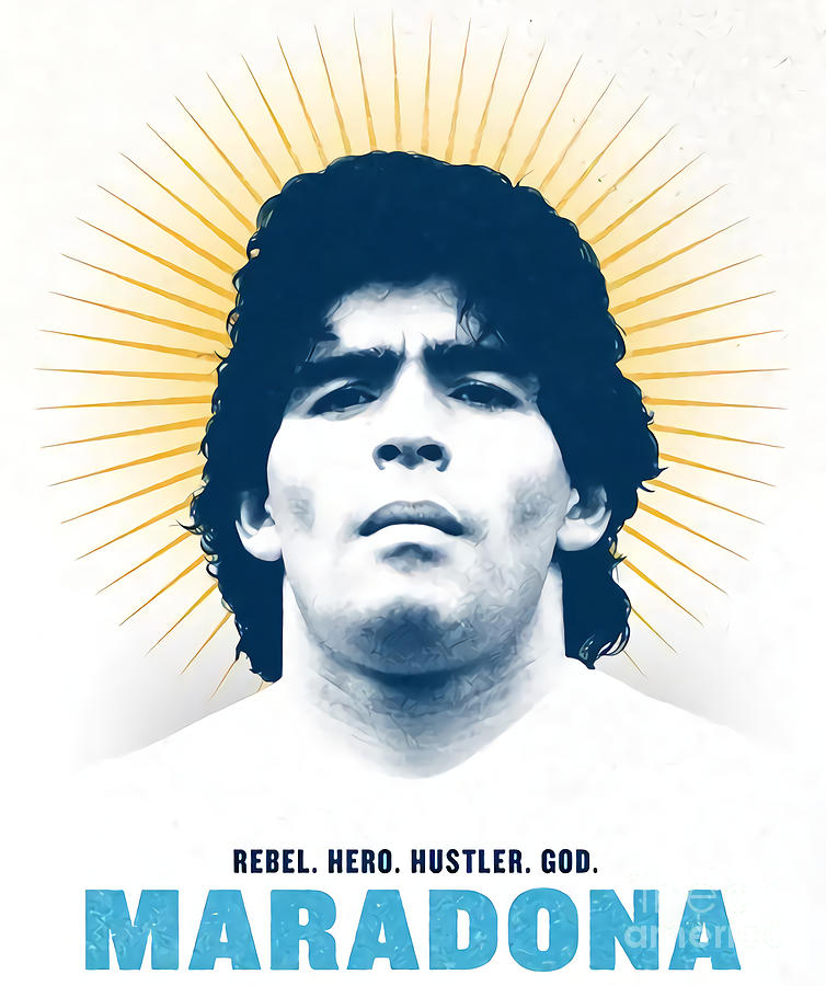 Diego Maradona Digital Art by Mark Lambert Pixels