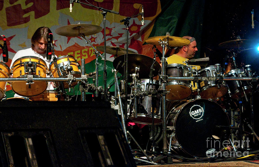 Dino English and Rob Koritz on Drums with Dark Star Orchestra at M #1 Photograph by David Oppenheimer