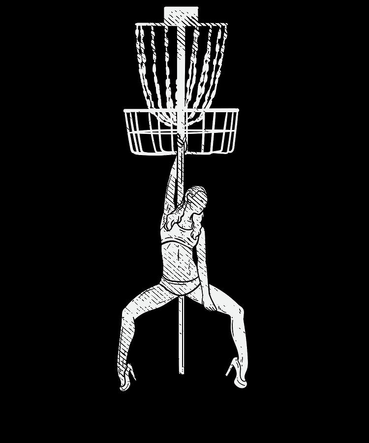 Sports Digital Art - Disc Golf Frisbee Tree Basket Stripper Golf Player #1 by Toms Tee Store