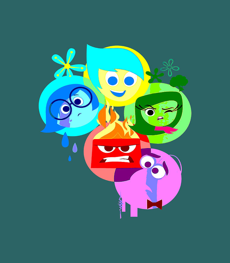 Disney Pixar Inside Out Simple Group Shot Graphic #1 Digital Art by ...